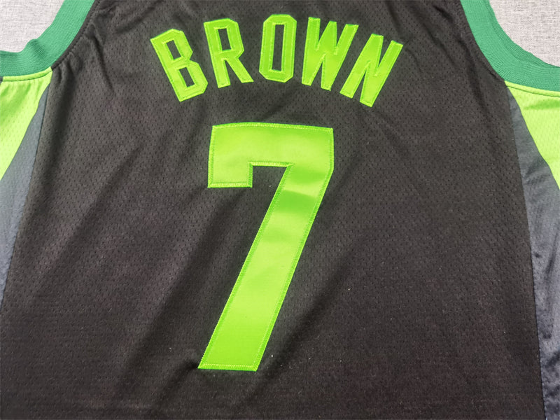 Men's Boston Celtics Jaylen Brown Black 2024/25 Swingman Player Jersey - City Edition