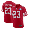 Men's San Francisco 49ers Christian McCaffrey Scarlet Super Bowl LVIII Game Jersey