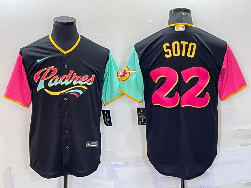 Men's San Diego Padres Juan Soto Black Stitched Jersey