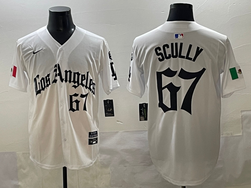 Men's Los Angeles Dodgers Vince Scully White Limited Player Jersey