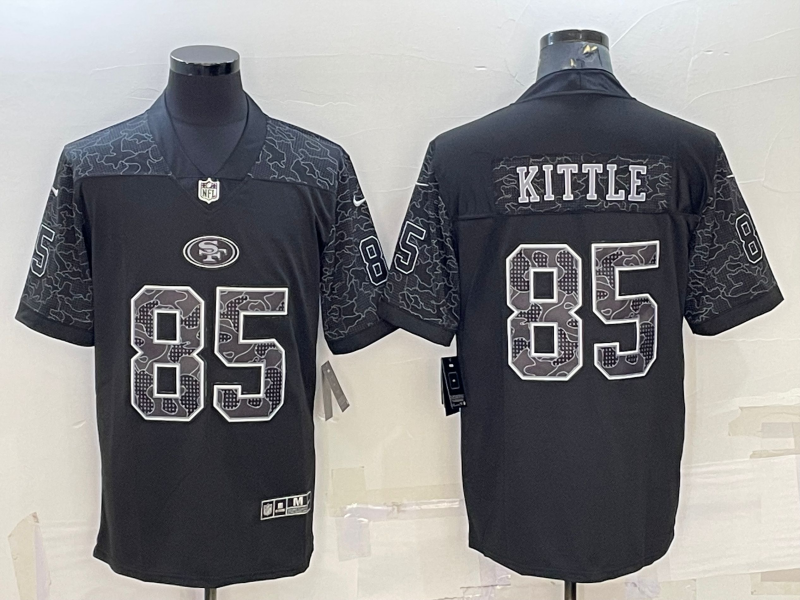 Men's San Francisco 49ers George Kittle Black Retired Player RFLCTV Limited Jersey