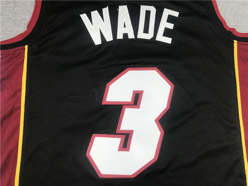 Men's Miami Heat Dwyane Wade Black 2022/23 Swingman Jersey - Icon Edition