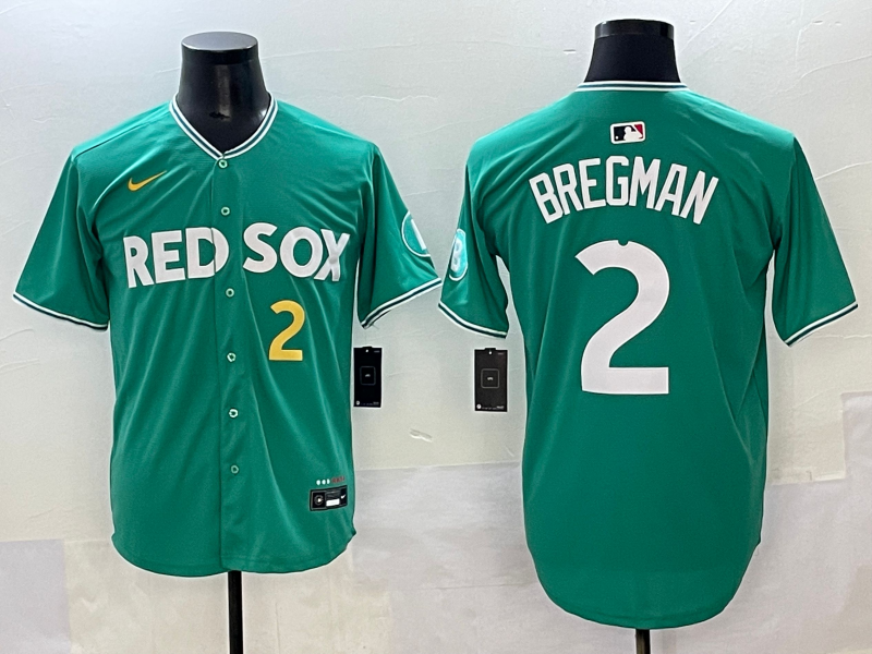 Men's Boston Red Sox Alex Bregman Green 2025 City Connect Replica Player Jersey
