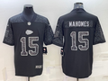 Men's Kansas City Chiefs Patrick Mahomes Black RFLCTV Limited Jersey