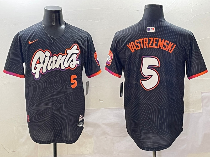 Men's San Francisco Giants Mike Yastrzemski Black 2025 City Connect Limited Player Jersey