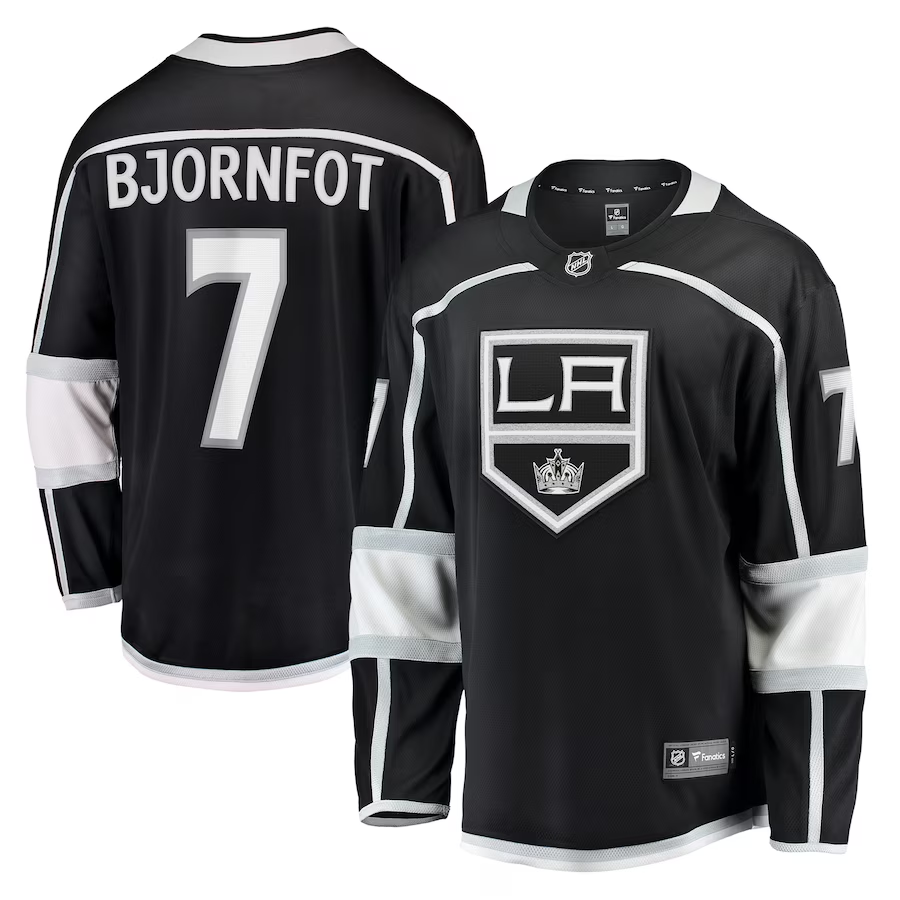 Men's Los Angeles Kings Tobias Bjornfot Black Home Breakaway Player Jersey