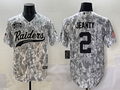 Men's Las Vegas Raiders Ashton Jeanty Arctic Camo 2024 Salute to Service Retired Player Limited Jersey