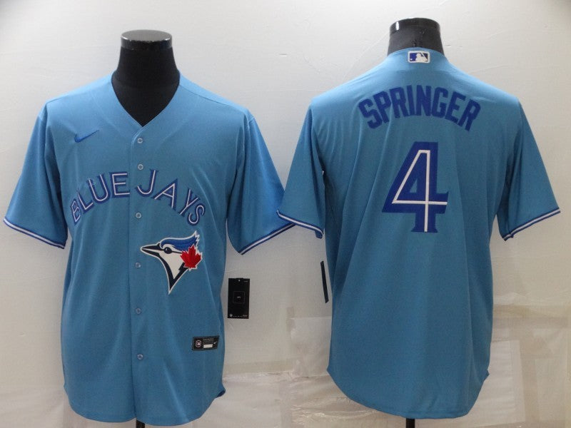 Men's Toronto Blue Jays George Springer Light Blue Replica Baseball Jersey