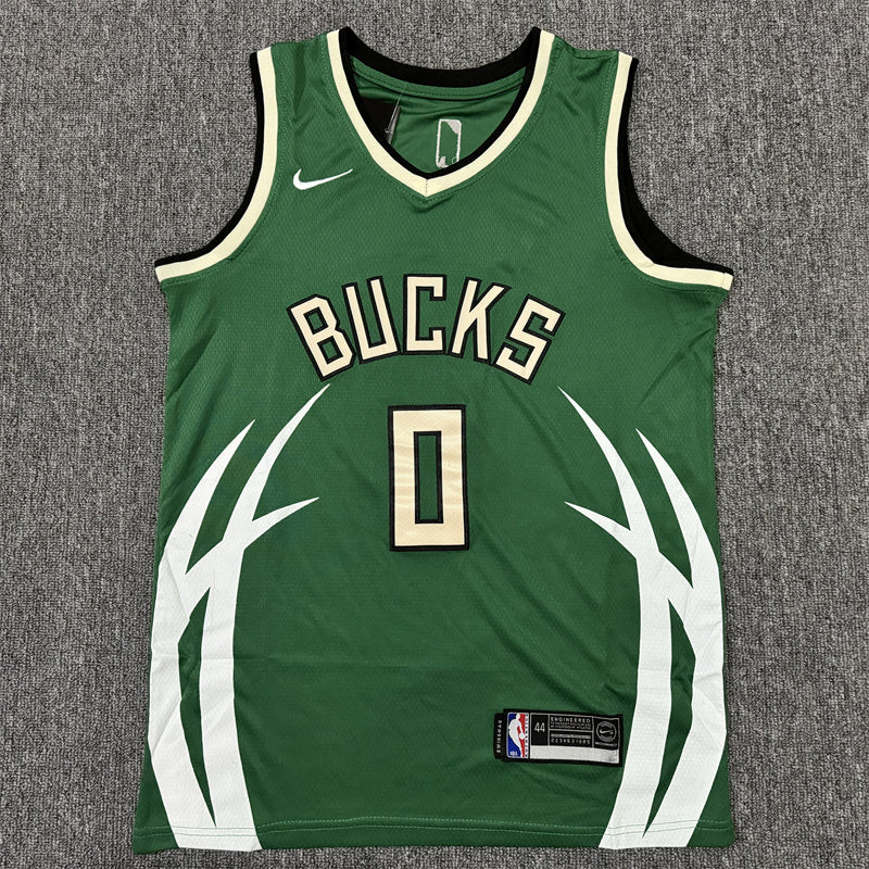 Men's Milwaukee Bucks Damian Lillard Green Swingman Jersey