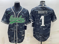 Men's Philadelphia Eagles Jalen Hurts Grey Camouflage Game Jersey Joint Edition