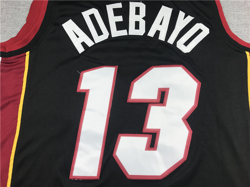 Men's Miami Heat Bam Adebayo Black 2022/23 Fast Break Replica Jersey - Icon Edition
