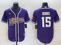Men's Minnesota Vikings Joshua Dobbs Purple Game Jersey Joint Edition