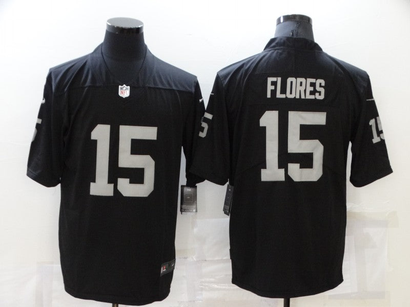 Men's Las Vegas Raiders Tom Flores Black Game Jersey