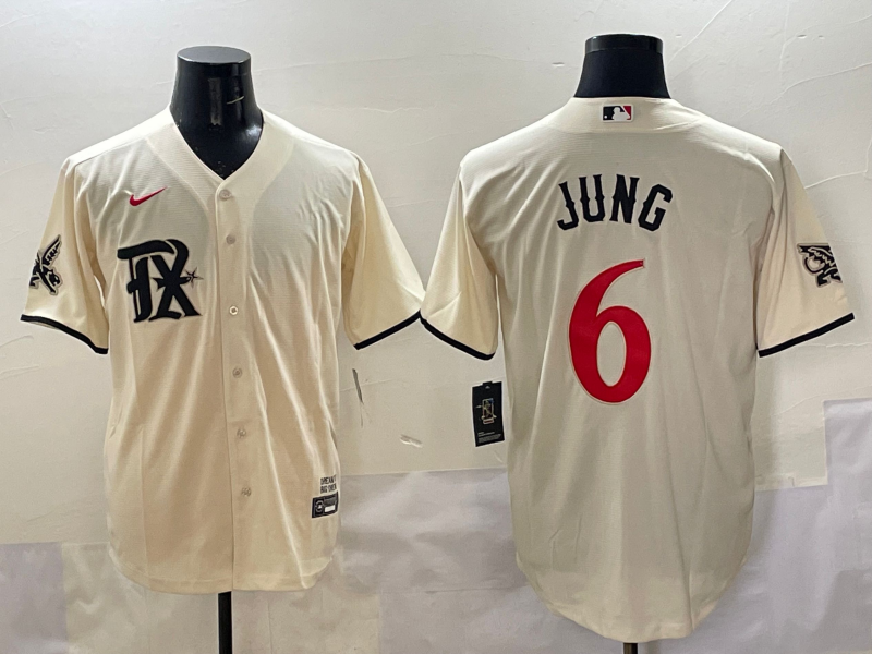 Men's Texas Rangers Josh Jung Cream City Connect Limited Player Jersey