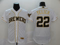 Men's Milwaukee Brewers Christian Yelich MLB White Player Jersey