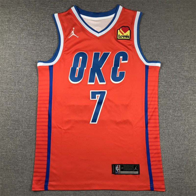 Men's Oklahoma City Thunder Chet Holmgren Orange 2022/23 Swingman Jersey - Statement Edition