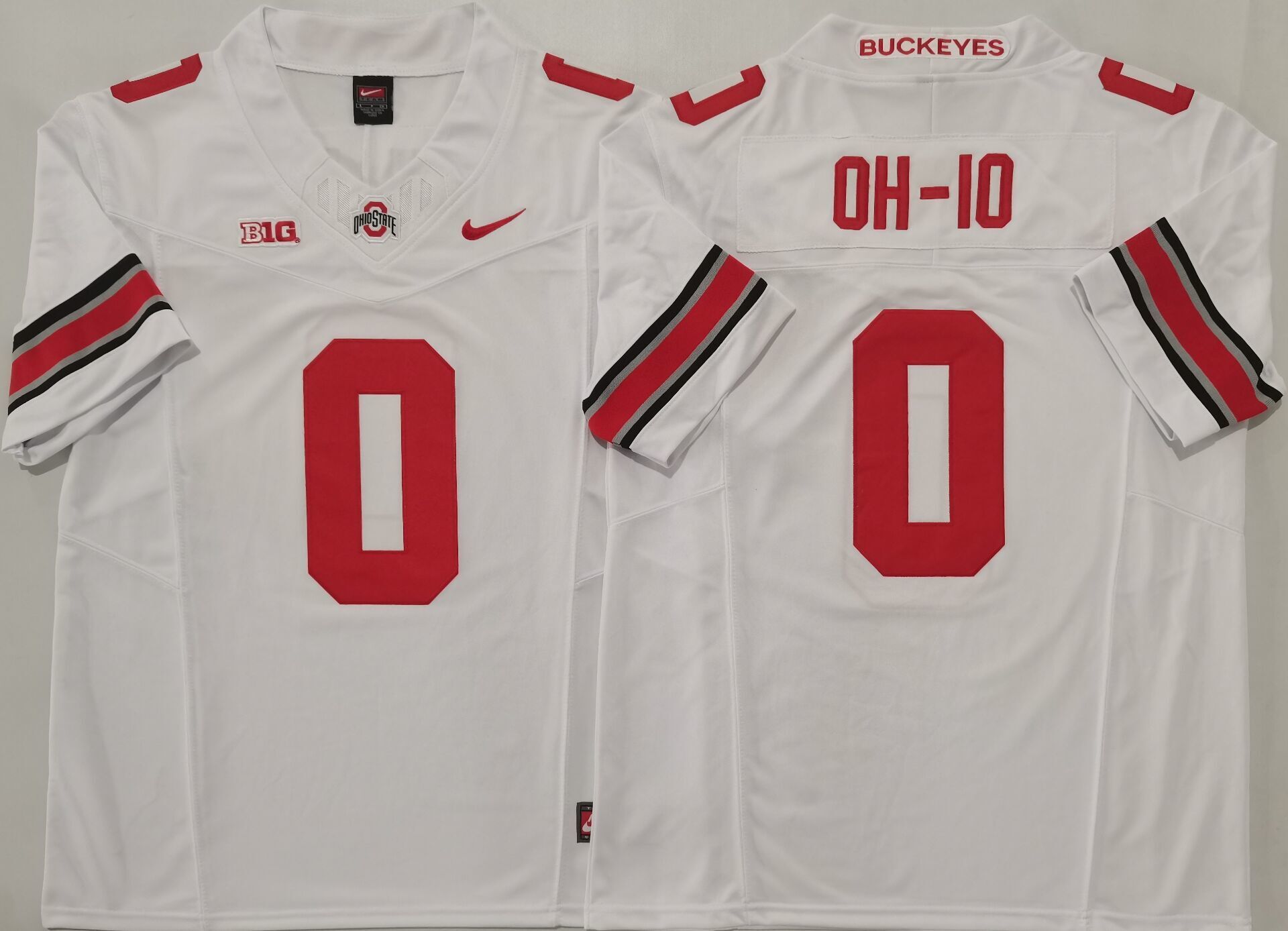 Men's Ohio State Buckeyes OH-10 White Player Game Jersey