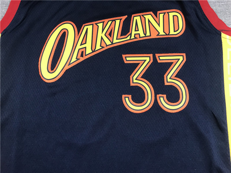 Men's Golden State Warriors James Wiseman Navy Hardwood Classics Jersey