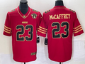 Men's San Francisco 49ers Christian McCaffrey Red 75th Anniversary Game Jersey