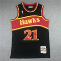 Men's Atlanta Hawks Dominique Wilkins 1986-87 Black Hardwood Classics Swingman Jersey