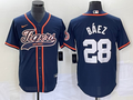 Men's Detroit Tigers Javier Baez Navy Replica Player Jersey Joint Edition