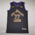 Men's Los Angeles Lakers Luka Doncic Black 2023/24 Swingman Jersey - City Edition