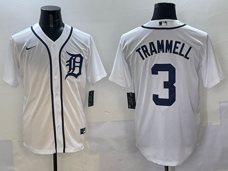 Men's Detroit Tigers Alan Trammell White Limited Player Jersey