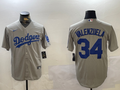Men's Los Angeles Dodgers Fernando Valenzuela Gray Game Jersey
