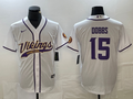 Men's Minnesota Vikings Joshua Dobbs White Game Jersey Joint Edition