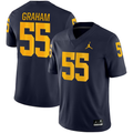 Men's Michigan Wolverines Mason Graham Navy Alumni Player Game Jersey