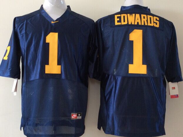 Men's Michigan Wolverines Braylon edwards Navy Alumni Player Game Jersey