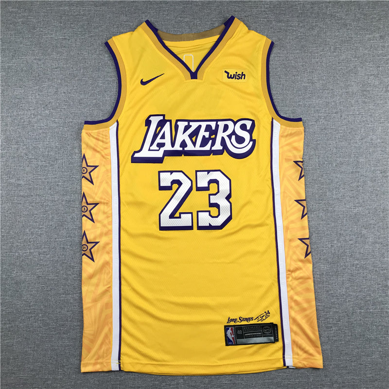 Men's Los Angeles Lakers LeBron James Yellow Swingman Jersey