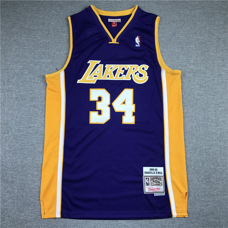 Men's Los Angeles Lakers Shaquille O'Neal Purple 1999-00 Classics Jersey