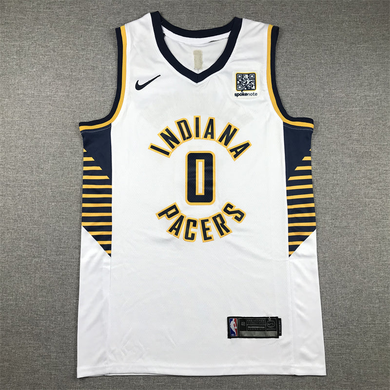 Men's Indiana Pacers Tyrese Haliburton White Swingman Jersey - Association Edition