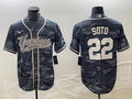 Men's New York Yankees Juan Soto Grey Camouflage Player Jersey Joint Edition