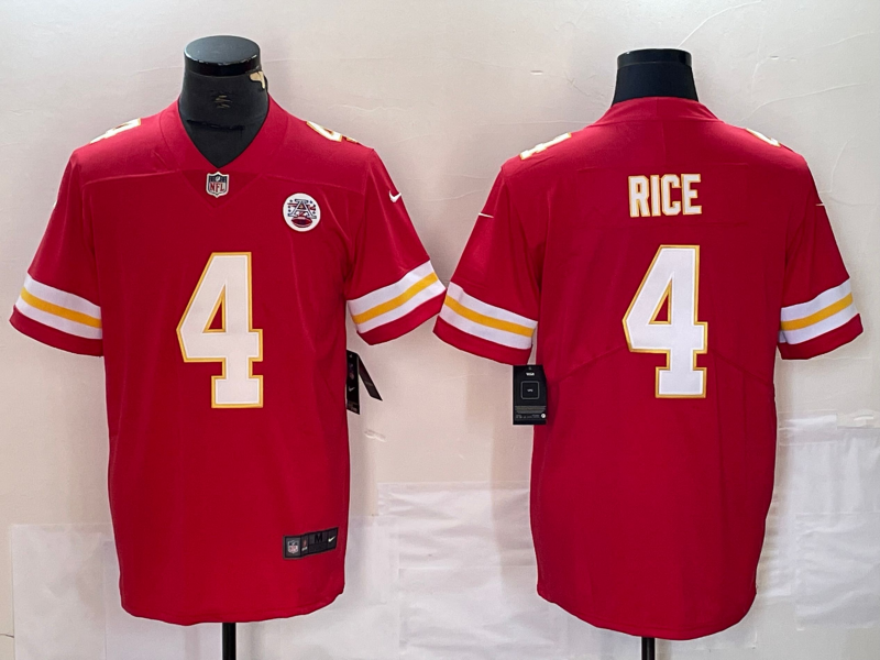 Men's Kansas City Chiefs Rashee Rice Red Game Jersey