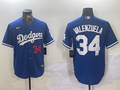 Men's Los Angeles Dodgers Fernando Valenzuela Blue Replica Player Jersey