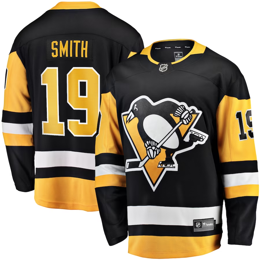 Men's Pittsburgh Penguins Reilly Smith Black Player Game Jersey