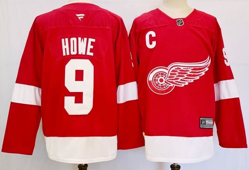 Men's Detroit Red Wings Gordie Howe Fanatics Red Player Jersey