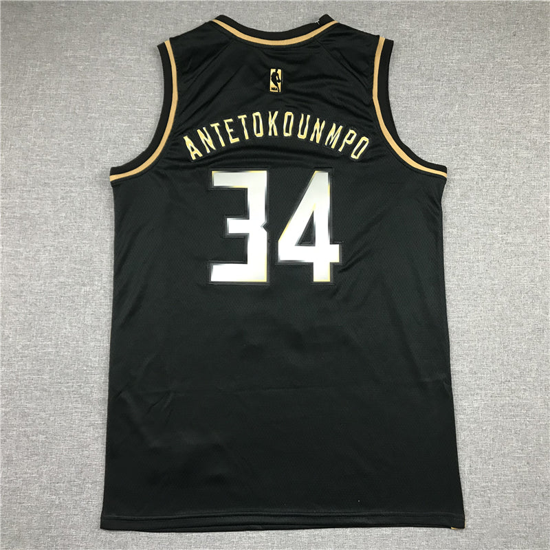 Men's Milwaukee Bucks Giannis Antetokounmpo Black Swingman Jersey