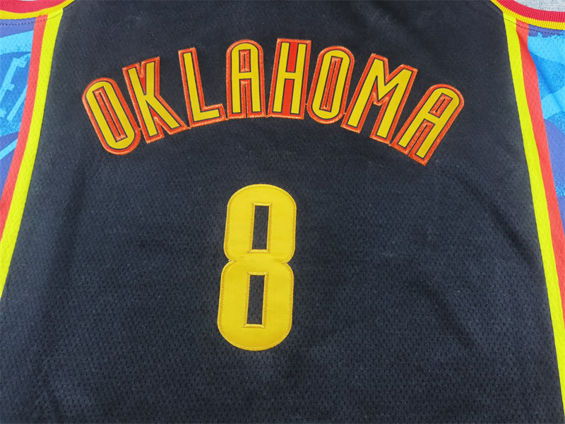 Men's Oklahoma City Thunder Jalen Williams Black 2024/25 Swingman Player Jersey - City Edition