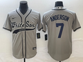 Men's Chicago White Sox Tim Anderson Gray Replica Player Jersey Joint Edition