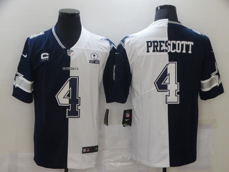 Men's Dallas Cowboys Dak Prescott Navy/White Game Jersey