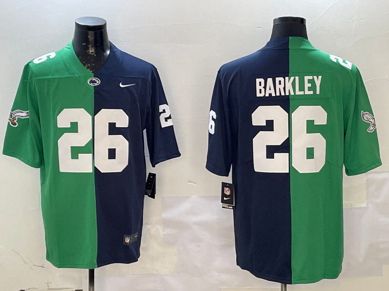 Men's Philadelphia Eagles Saquon Barkley Green/Navy Player Jersey