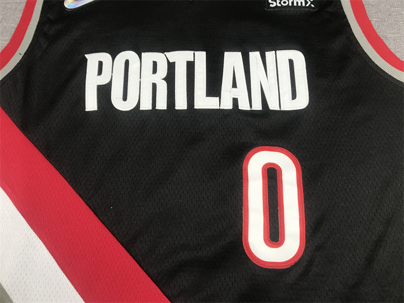 Men's Portland Trail Blazers Damian Lillard Black Swingman Jersey