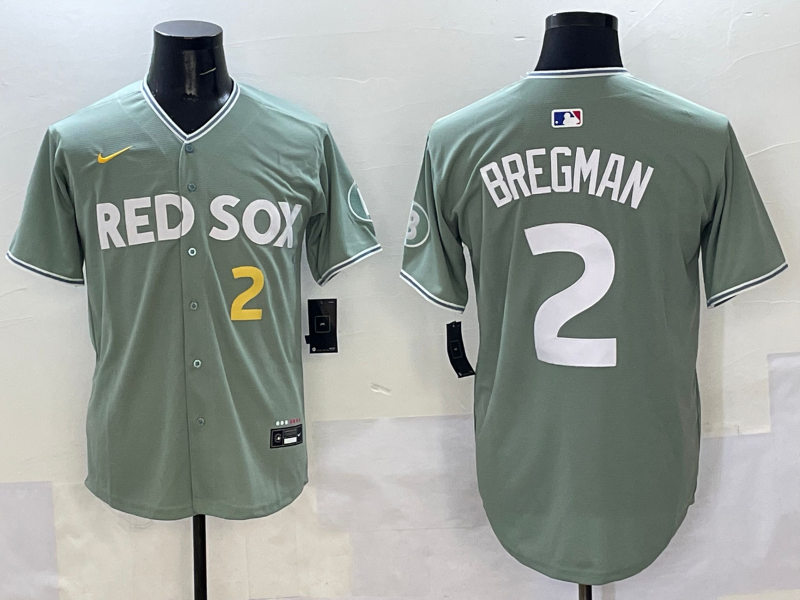 Men's Boston Red Sox Alex Bregman Gray 2025 City Connect Limited Player Jersey