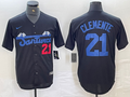 Men's Santurce Crabbers Roberto Clemente Black Puerto Rico Baseball Jersey
