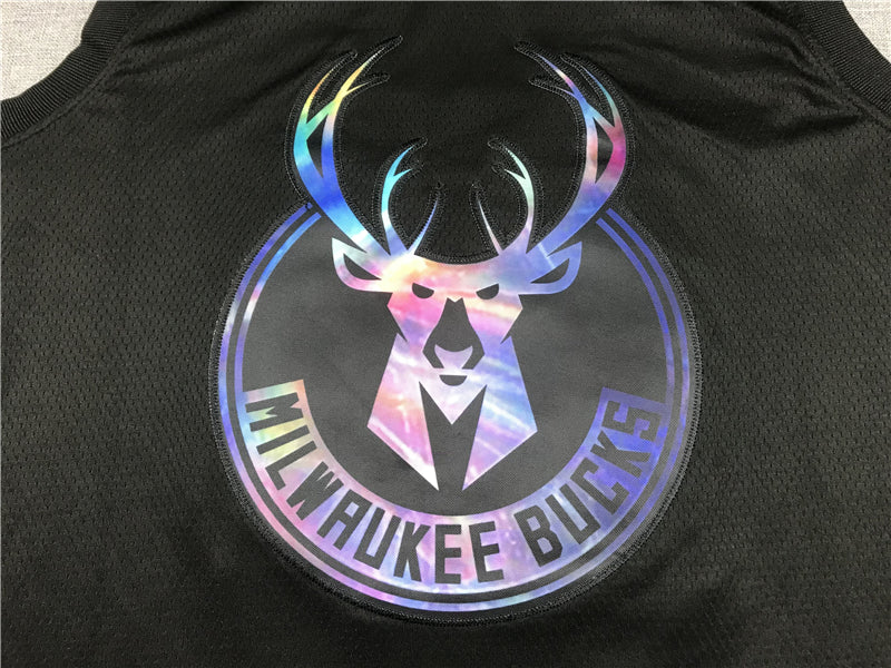 Men's Milwaukee Bucks Giannis Antetokounmpo NBA Black Swingman Jersey