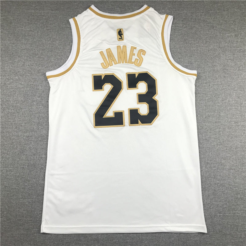 Men's Los Angeles Lakers LeBron James White Swingman Jersey