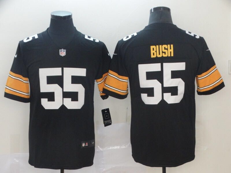 Men's Pittsburgh Steelers Devon Bush Jr. Black Player Game Jersey